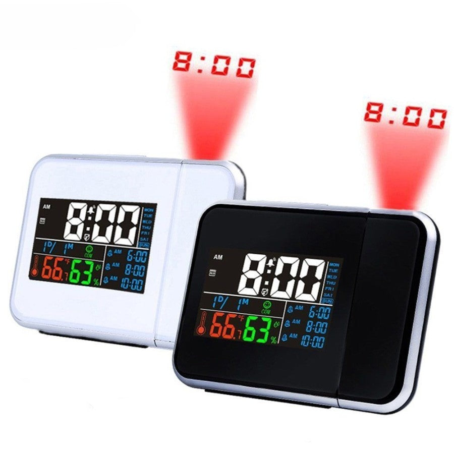 Multi-Function Projector Clock with Temperature Monitoring