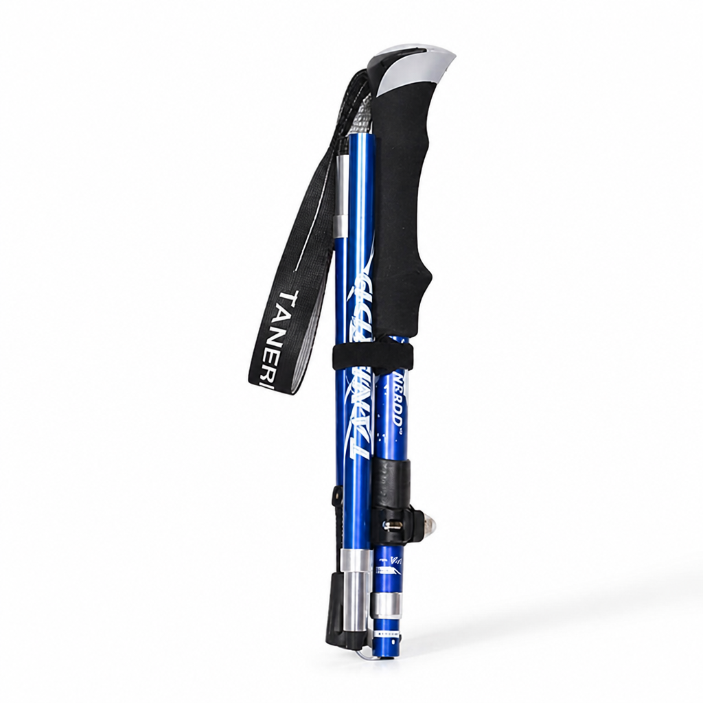 Foldable Telescoping Trekking Pole (Foam Handle & Rubber Tip)