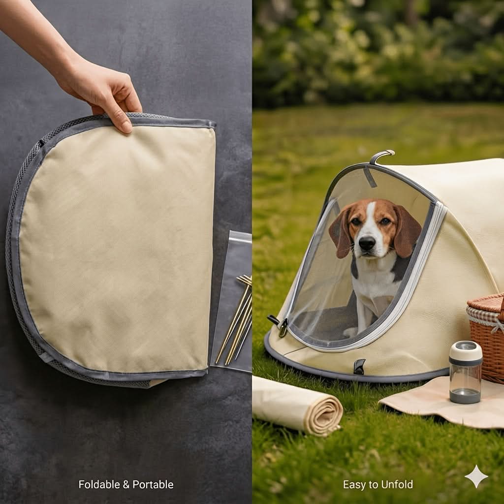CozyPaws – Portable Outdoor Pet Shelter