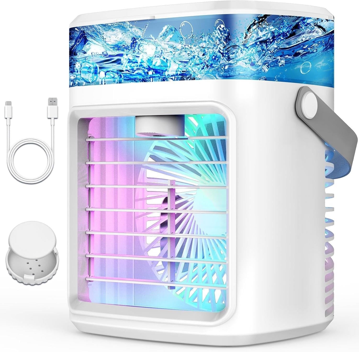 Compact Rechargeable Air Cooler with Mist and 3 Speed Settings