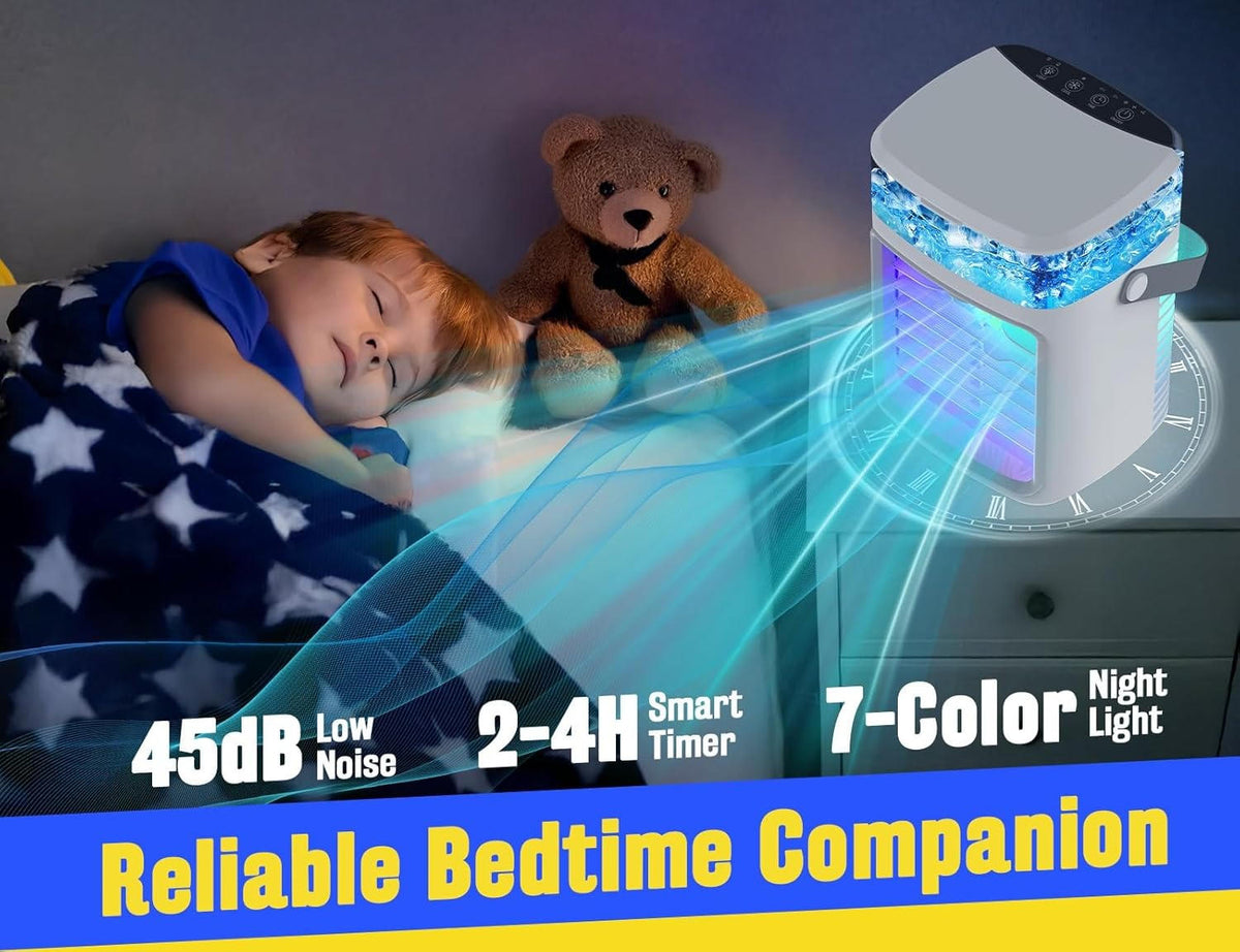 Compact Rechargeable Air Cooler with Mist and 3 Speed Settings
