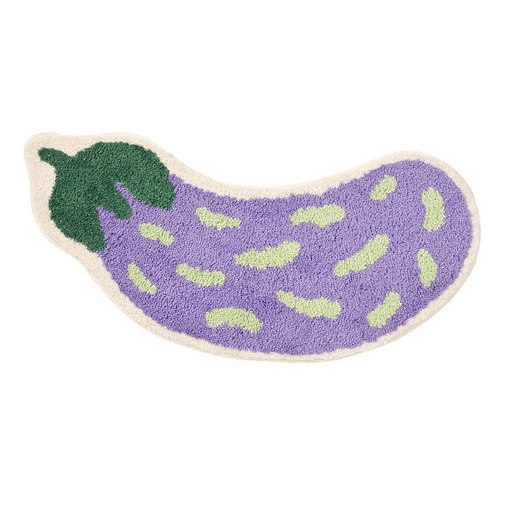 Bathroom Mat with Anti-Slip Feature - Banana or Eggplant Pattern