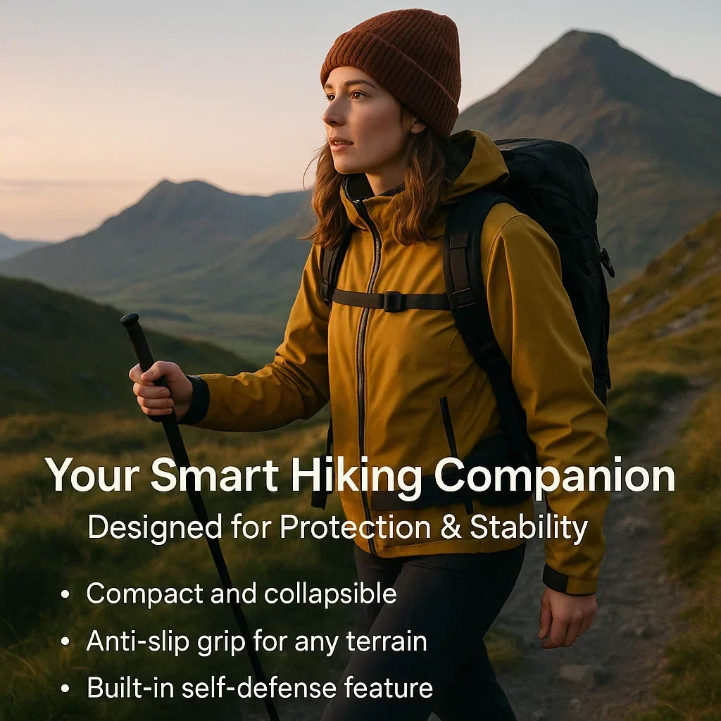 Adjustable Trekking Pole – Lightweight Collapsible Hiking Stick with Comfortable Grip, 15–54 Inch Design