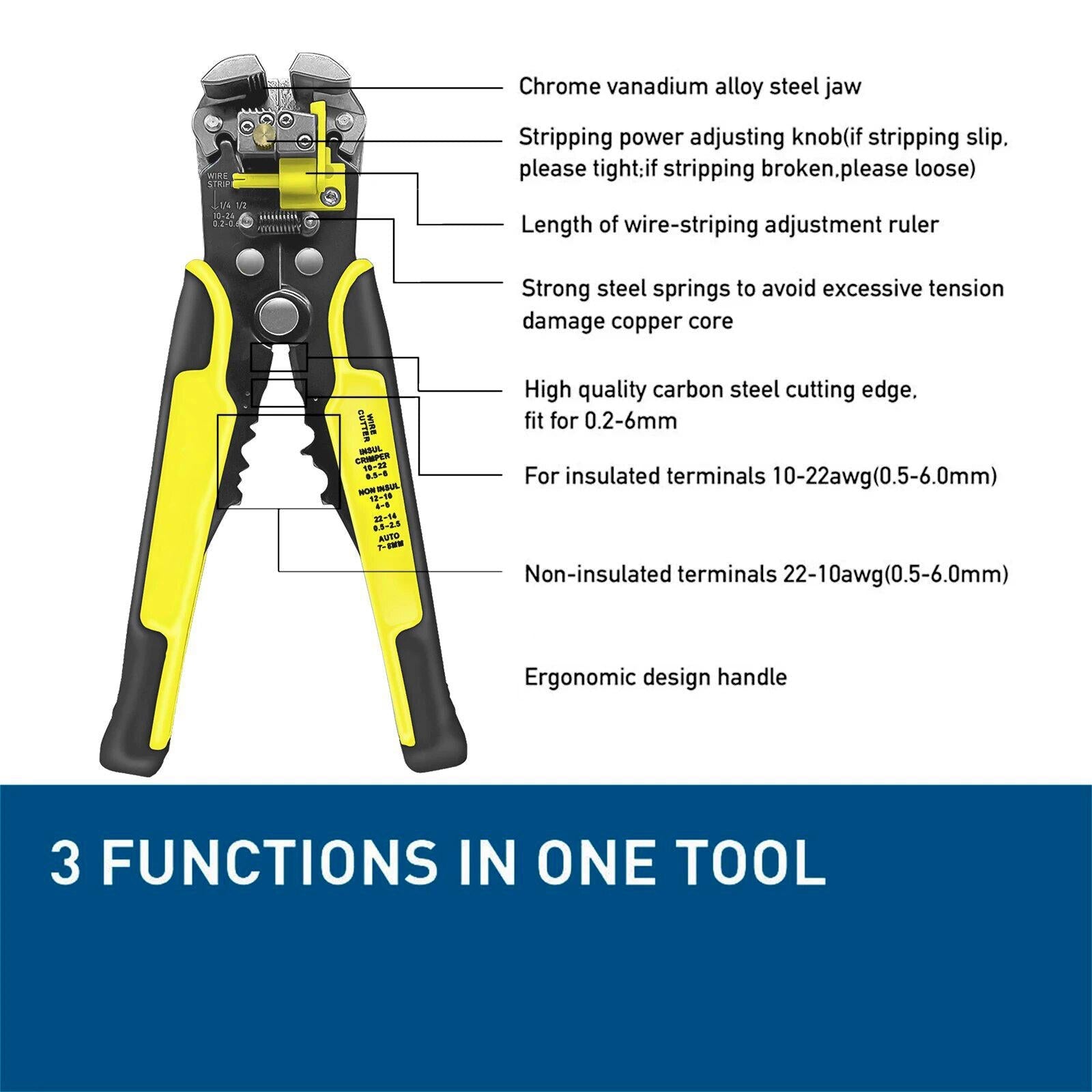 Effortless Wire Stripper and Cable Cutter Tool