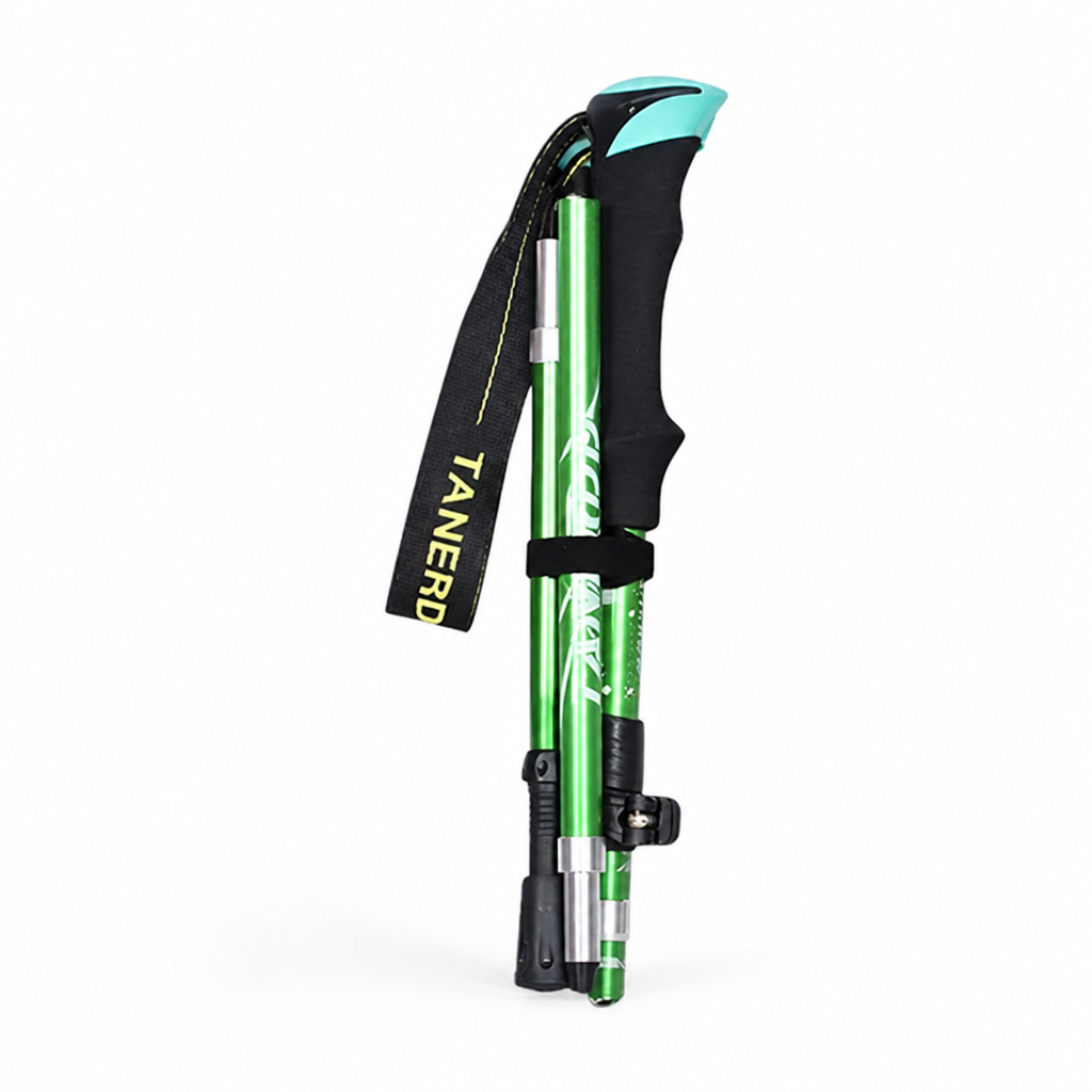 Foldable Telescoping Trekking Pole (Foam Handle & Rubber Tip)