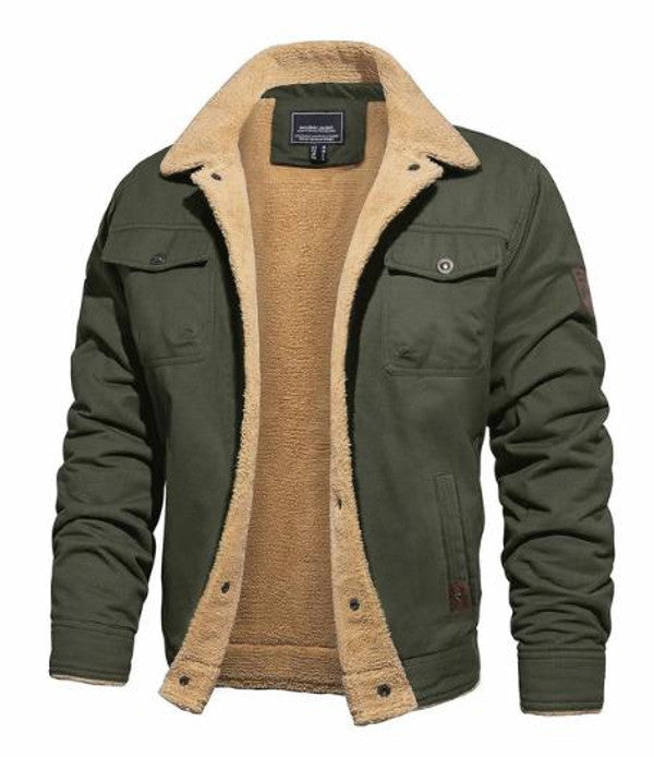 Classic Wool-Lined Aviator Jacket for Winter Comfort