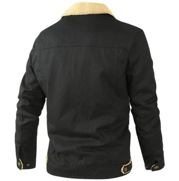 Classic Wool-Lined Aviator Jacket for Winter Comfort