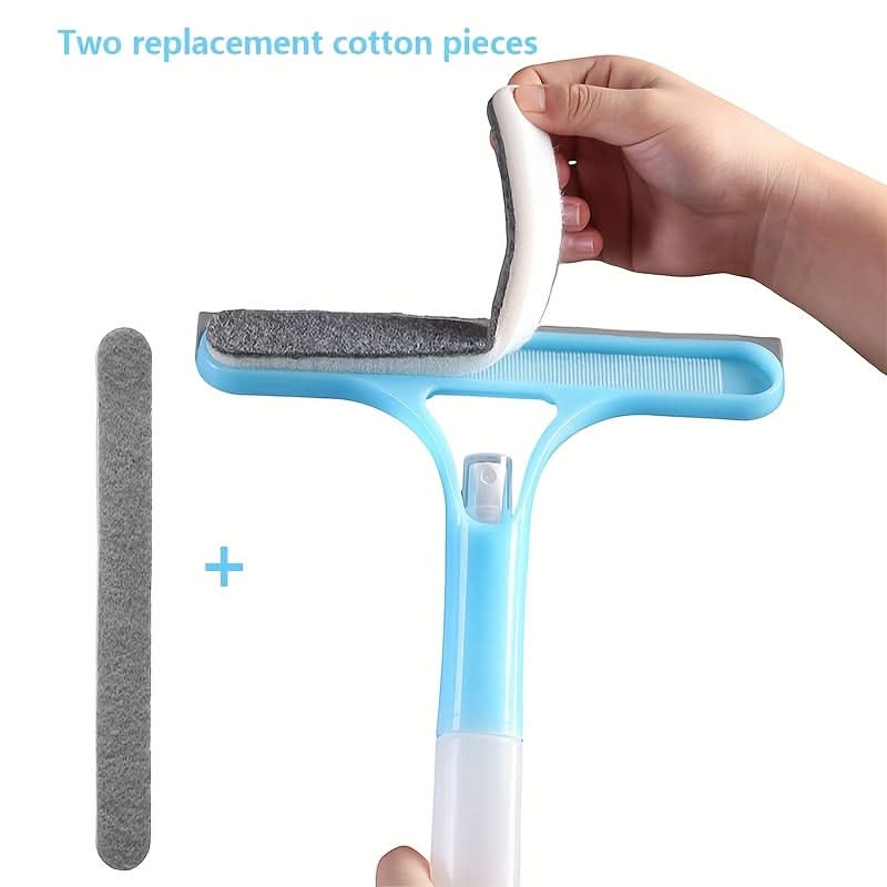 CrystalClear – 3-in-1 Window & Mirror Cleaning Tool with Washable Cloth