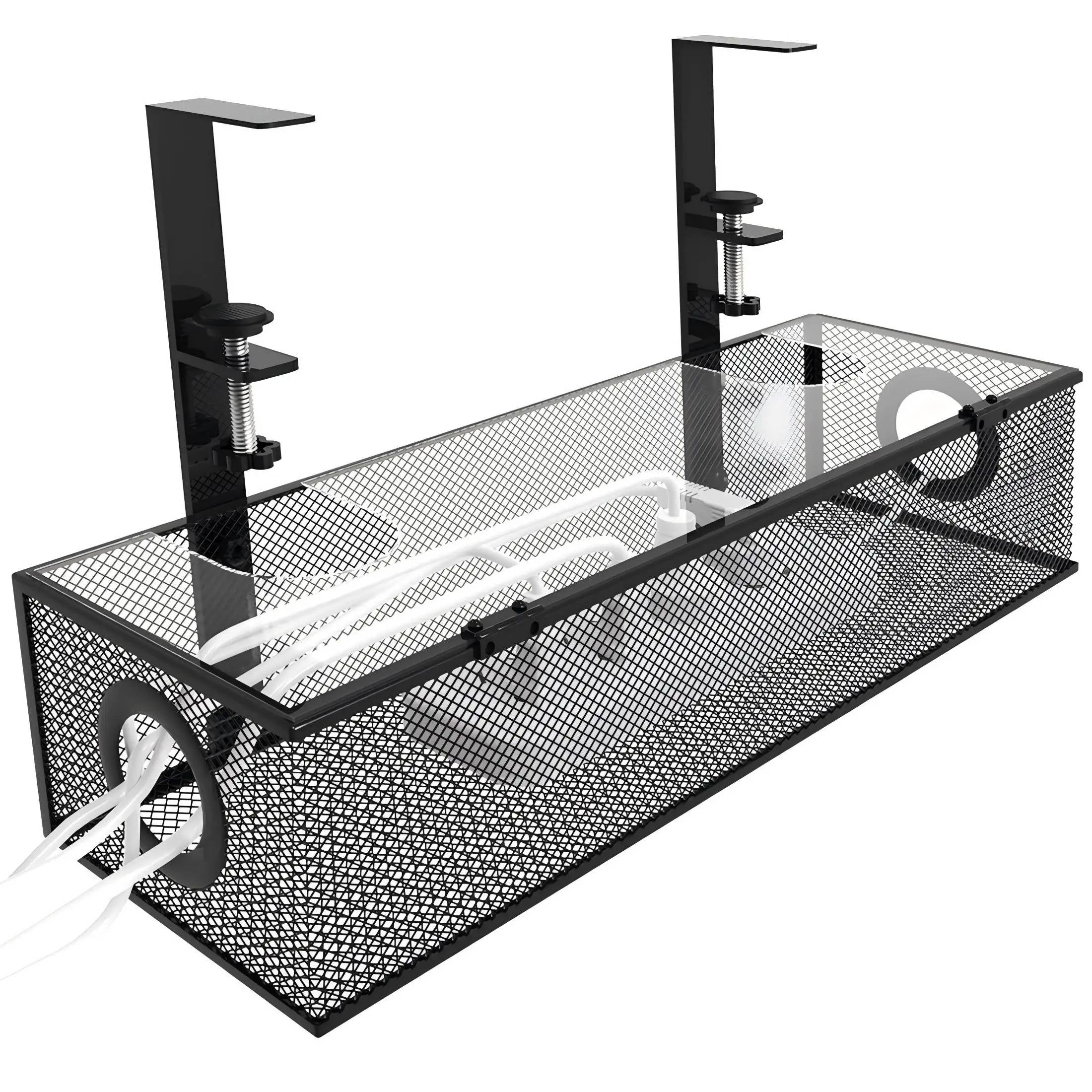 Effortless Desk Cable Organizer with Dual Storage Drawers