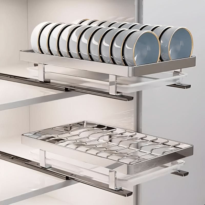 CLEANSYNC – Sturdy Tableware Organizer for Effortless Kitchen Order