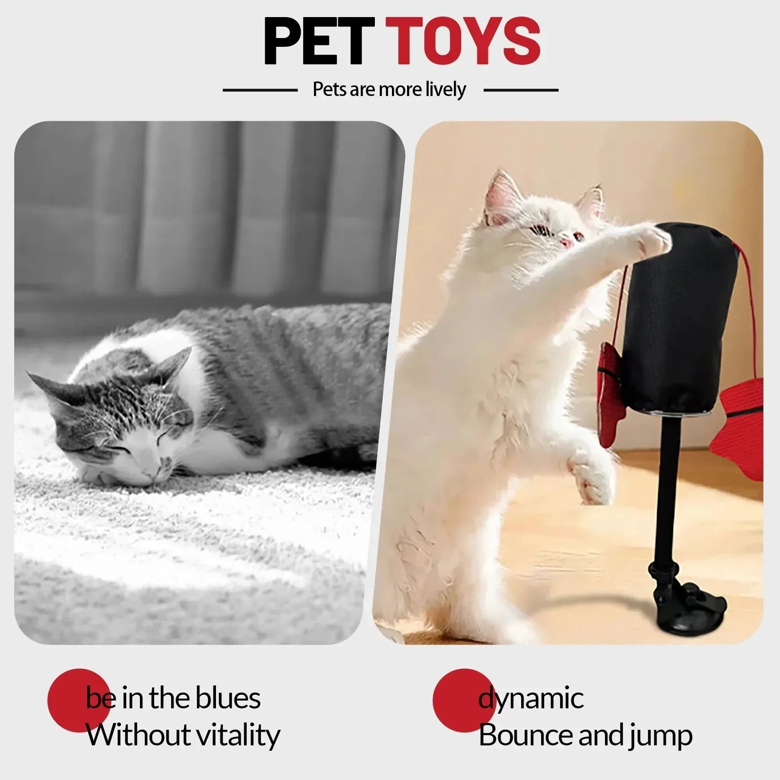 Interactive Playset for Cats with Spring Action