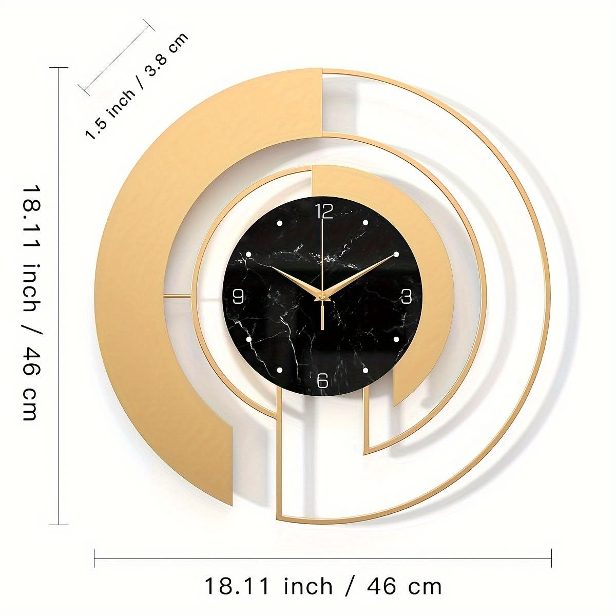 Luxe Timekeeper – Sleek Geometric Silent Clock with Glass Face