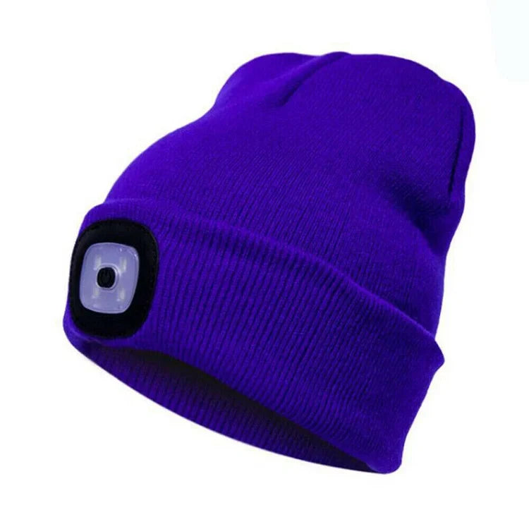 Warm Beanie with Built-in LED Light
