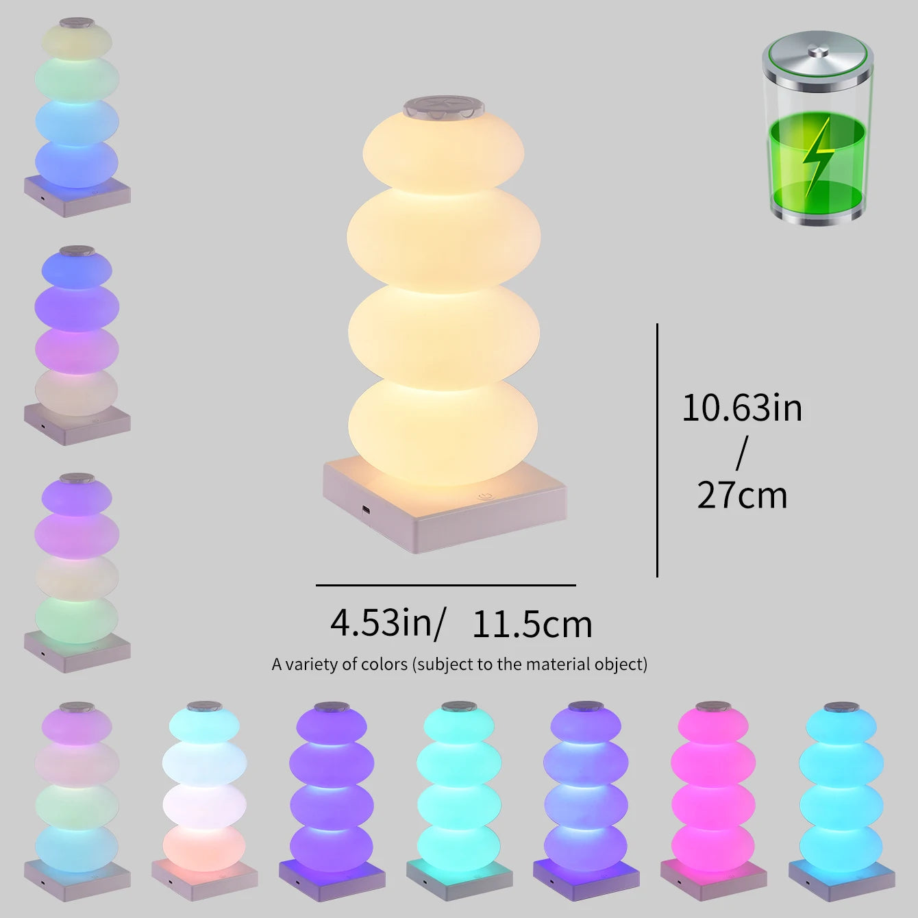 Colorful Touch-Control LED Night Light for Every Mood