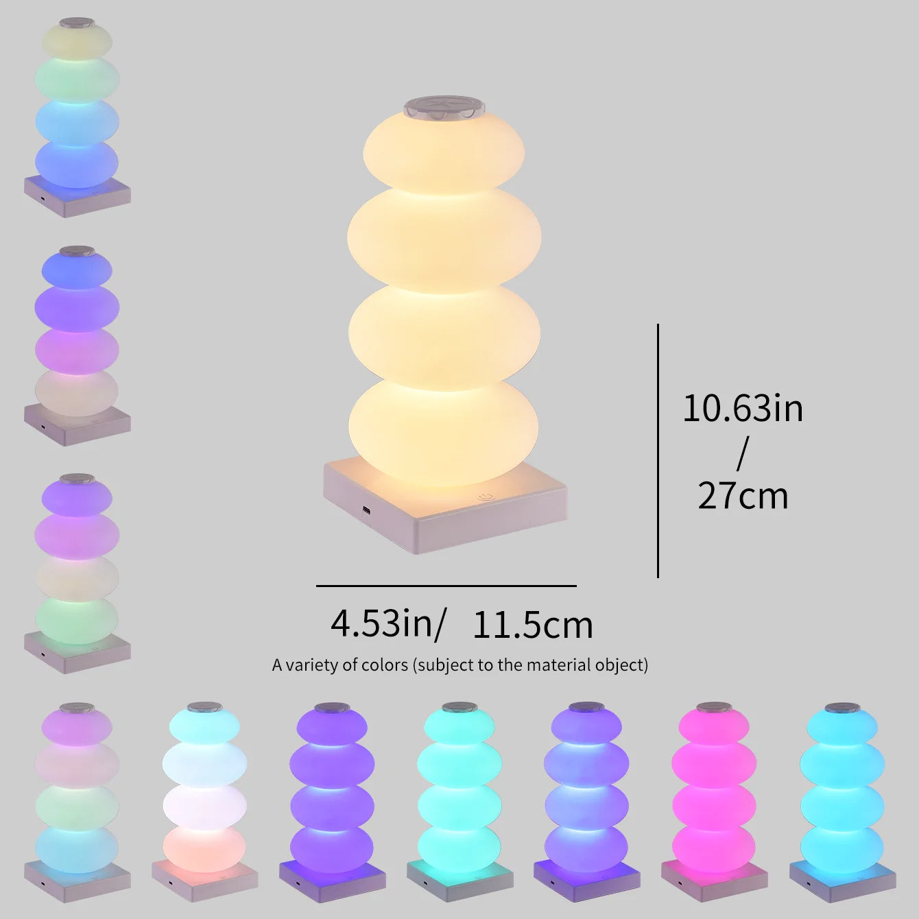 Colorful Touch-Control LED Night Light for Every Mood