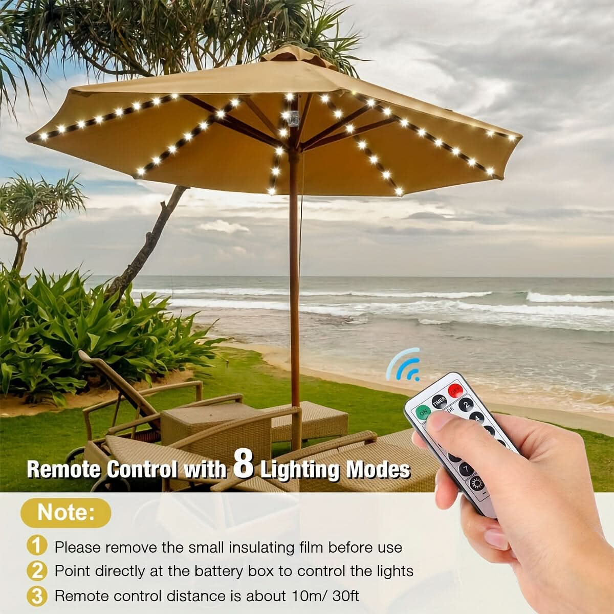 BrightNest – Wireless LED Umbrella Light with Remote Control