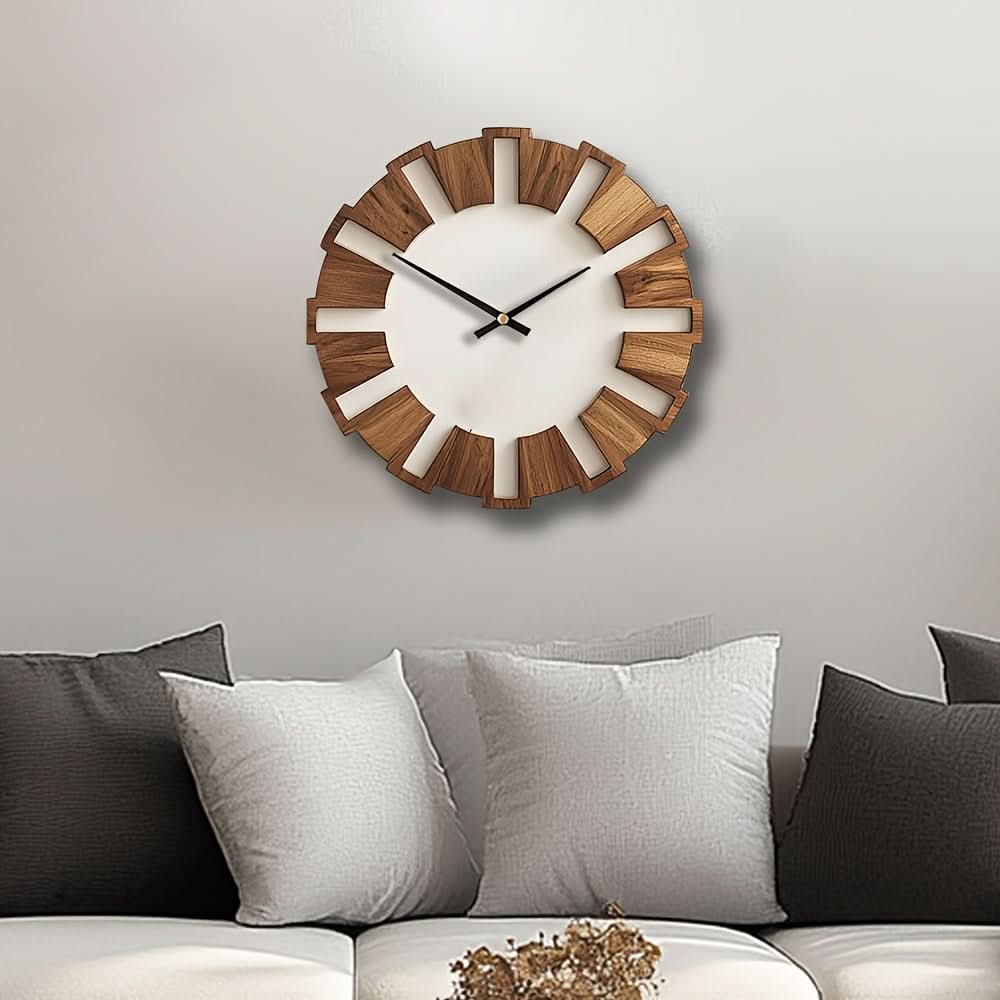 Classic Tranquil Wooden Round Wall Clock