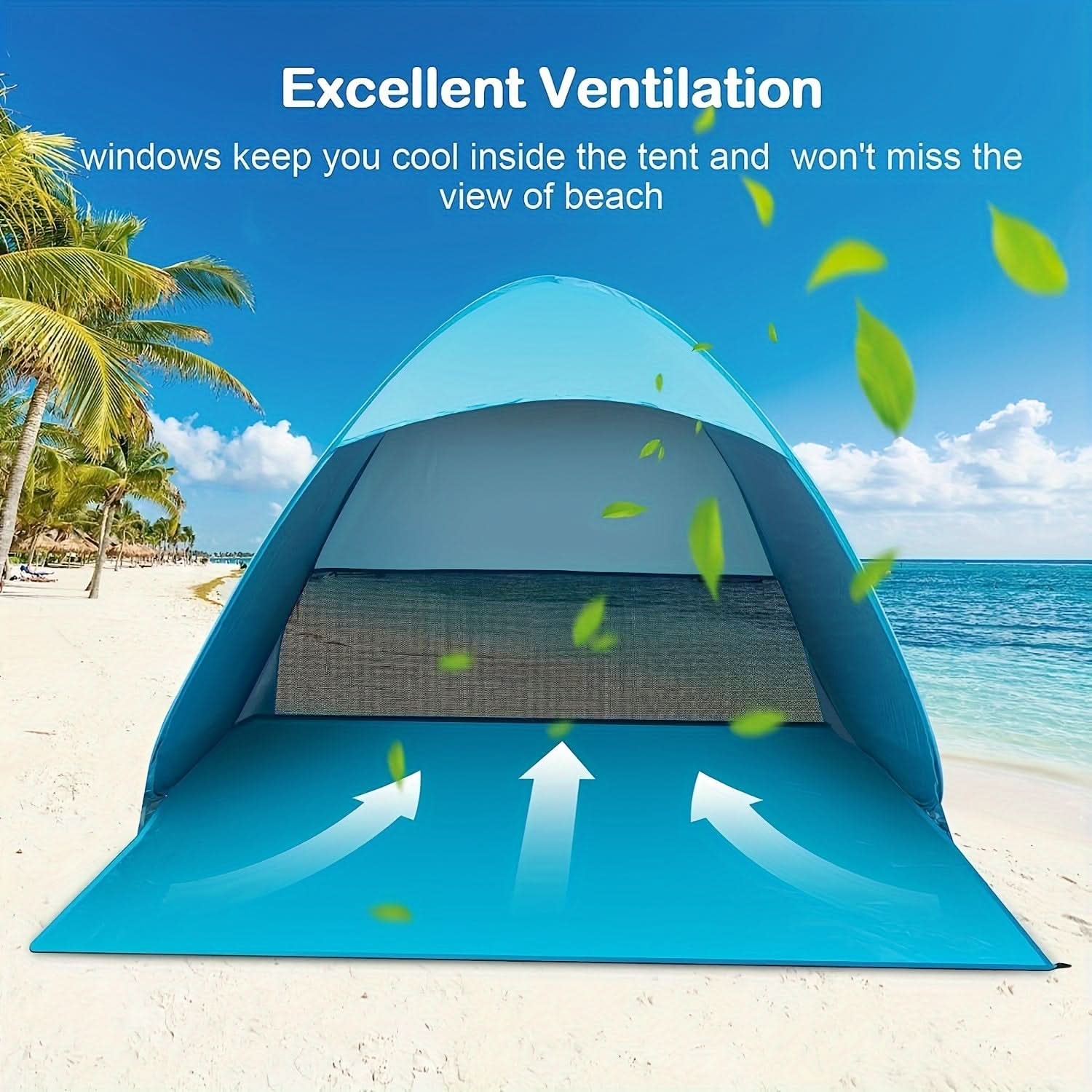 Quick-Set Outdoor Sunshade Tent for Beach and Parks