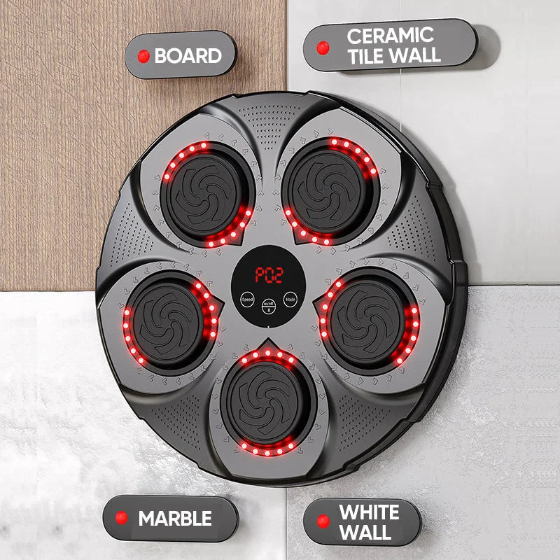 Wall-Mounted Rhythm Punching Trainer | Family Fitness Fun