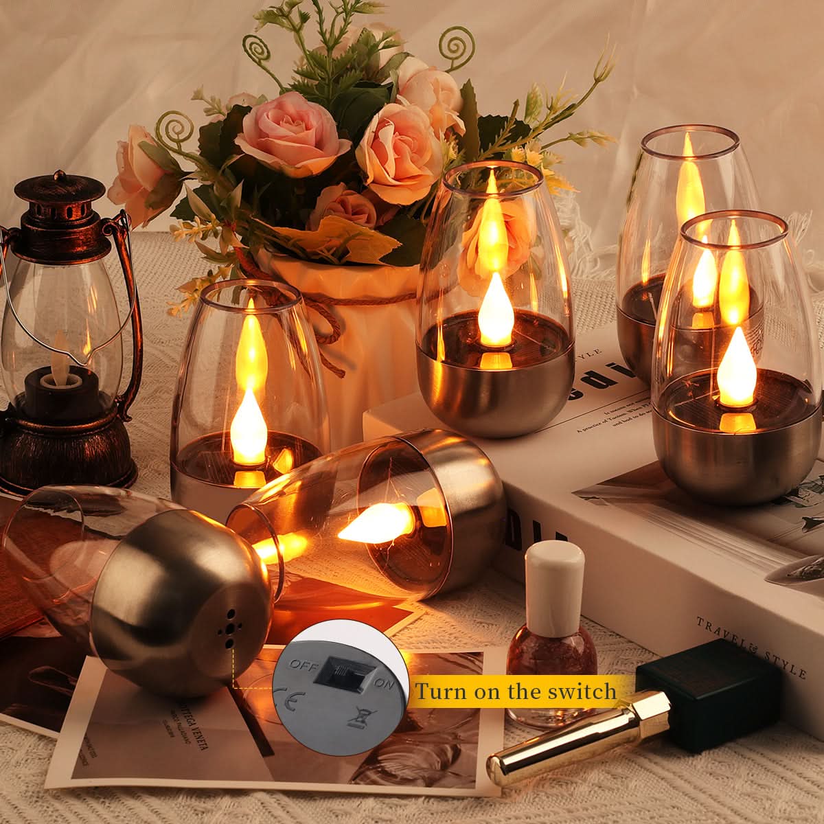 RadiantGlow – Elegant Solar Candle Lighting Set