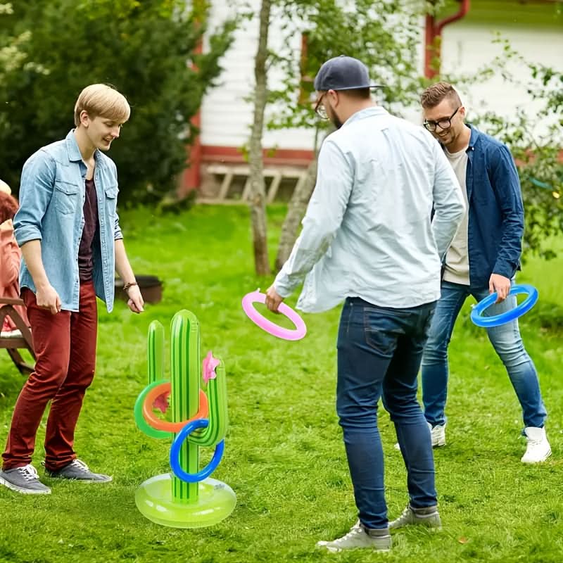 Cactus Splashdown – Inflatable Ring Toss Game for Pool Parties