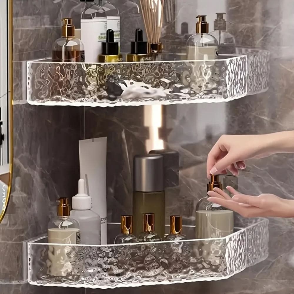 Elevate Your Space – Stylish Corner Bathroom Shelf Organizer