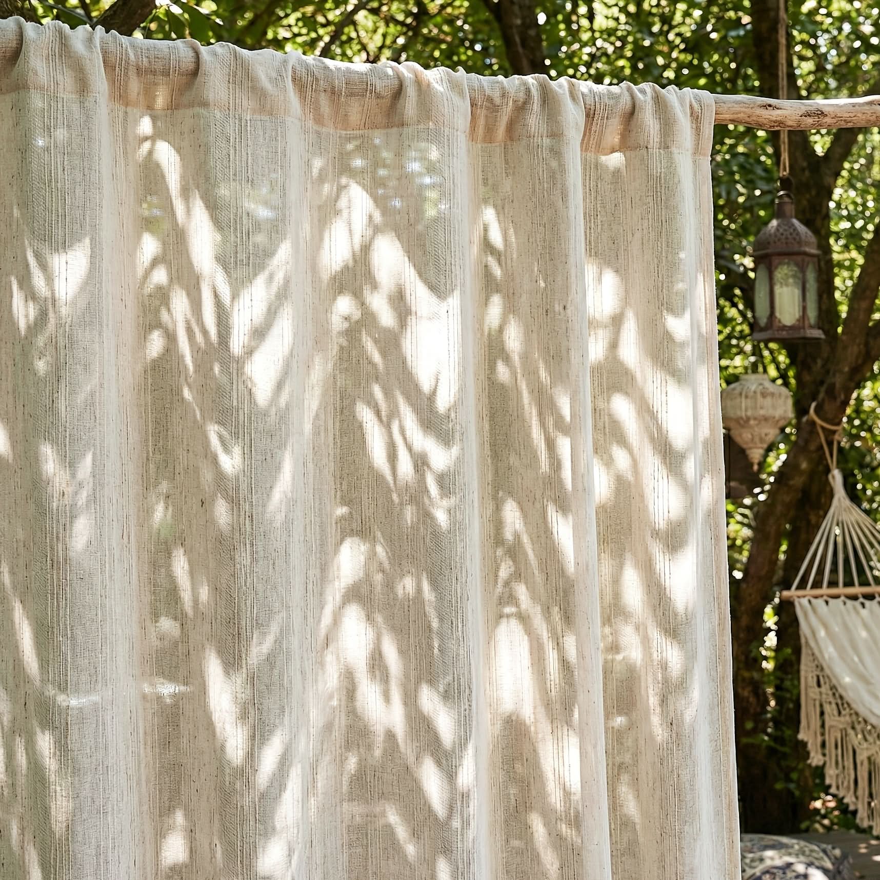 Breezy Elegance – Sheer Outdoor Curtains for a Cozy Retreat