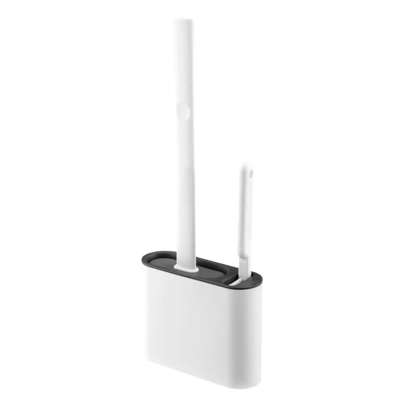 SleekSilicone – Modern Flat Head Toilet Brush Set