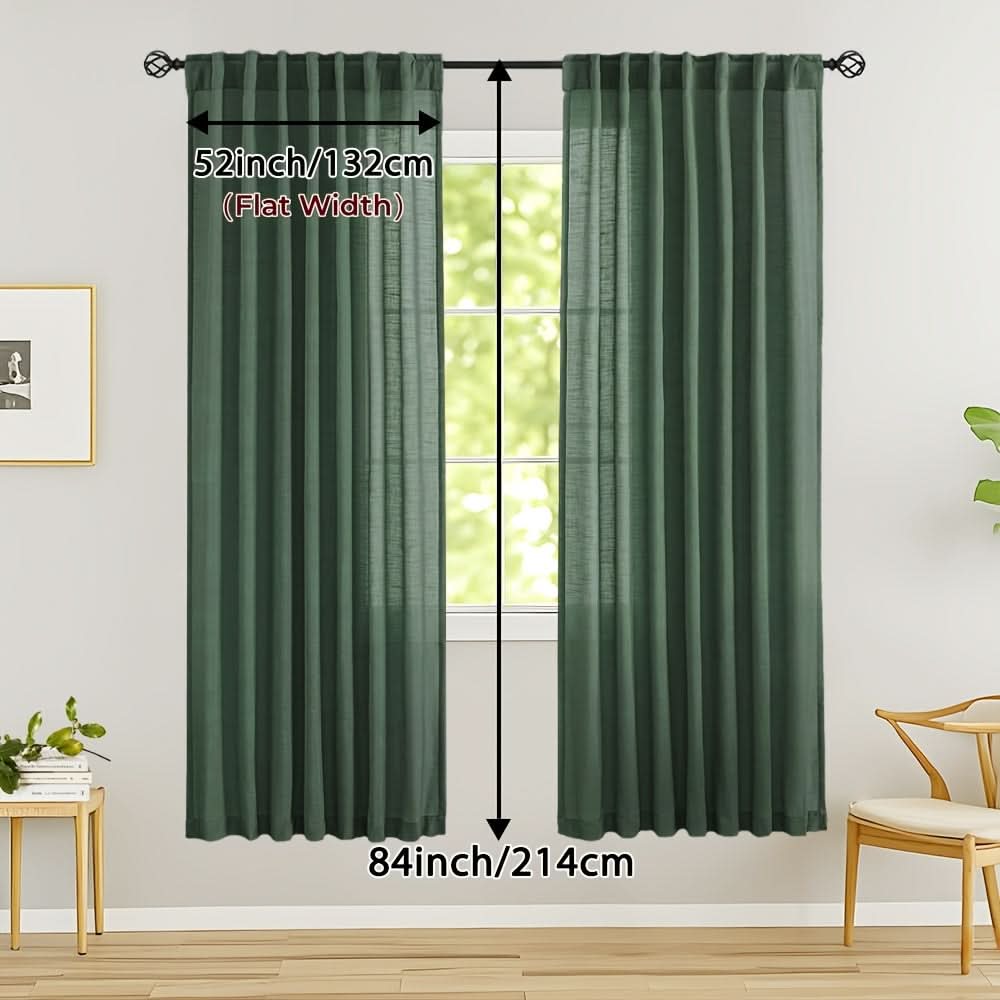 Breezy Linen Sheer Drapes for Natural Light and Privacy