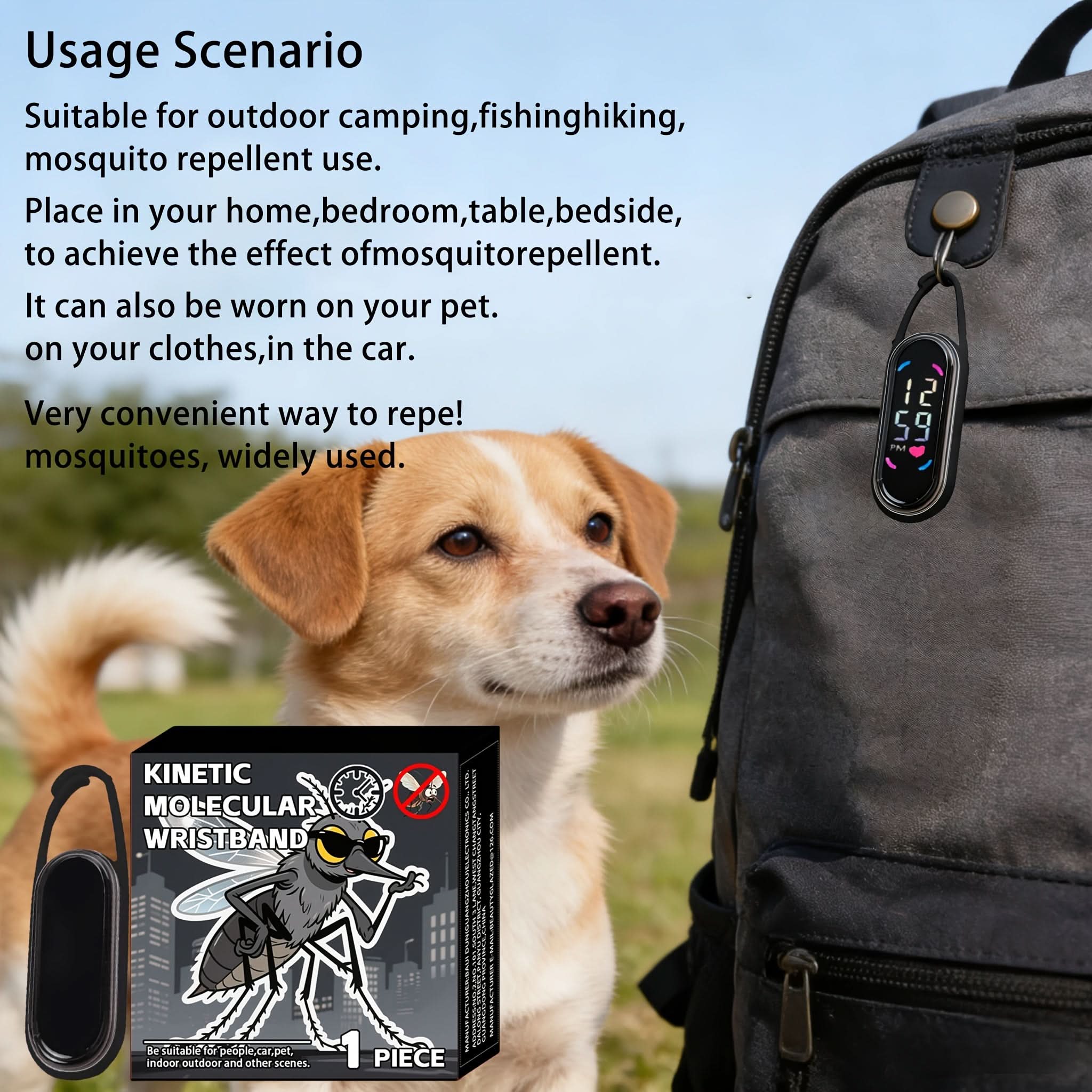 InsectGuard – Sleek Mosquito Defense Wristband for Outdoor Fun