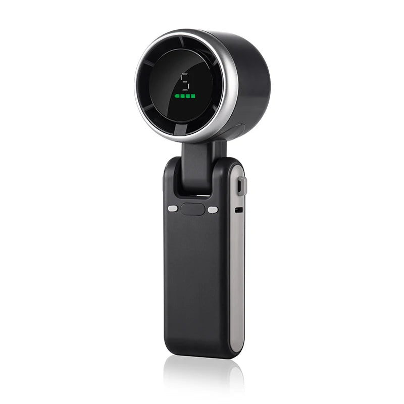 Compact Folding Fan with LCD Display for Ultimate Comfort