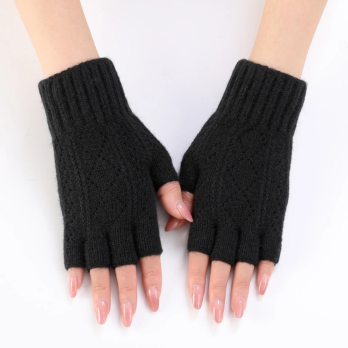 Chic Knit Fingerless Hand Warmers for Cold Weather