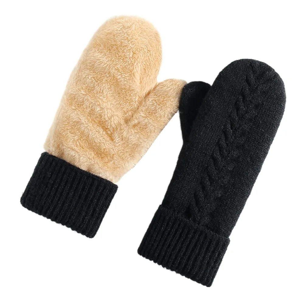 Cozy Double-Layered Fleece Winter Mittens for Ultimate Warmth