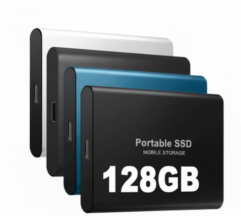 128GB USB-C Portable SSD with 1050 MB/s Transfer Speed