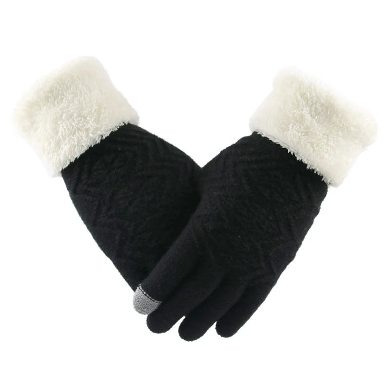 Cozy Fleece-Lined Touch Screen Winter Gloves