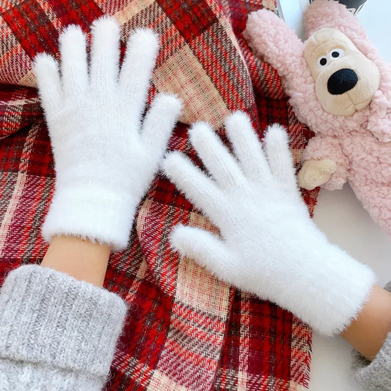Luxurious Velvet Winter Mittens for Women