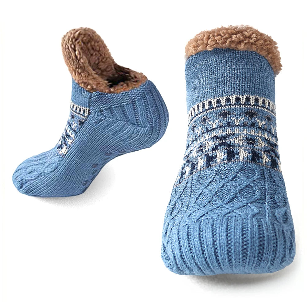 Cozy Knit Fleece-Lined Slipper Socks for Ultimate Comfort