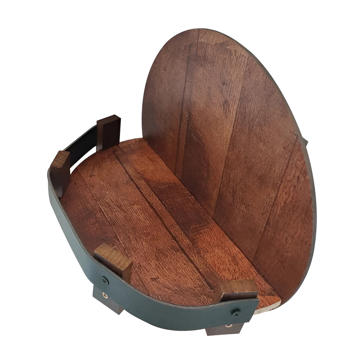 Rustic Barrel Display Shelf - Perfect for Spirits Collection