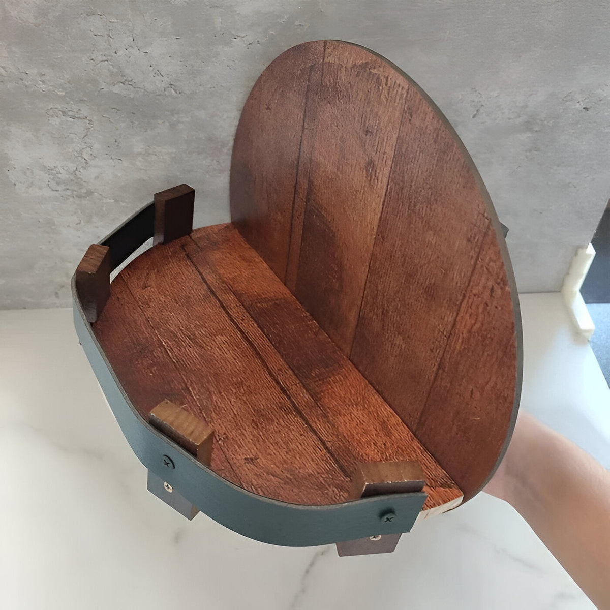 Rustic Barrel Display Shelf - Perfect for Spirits Collection