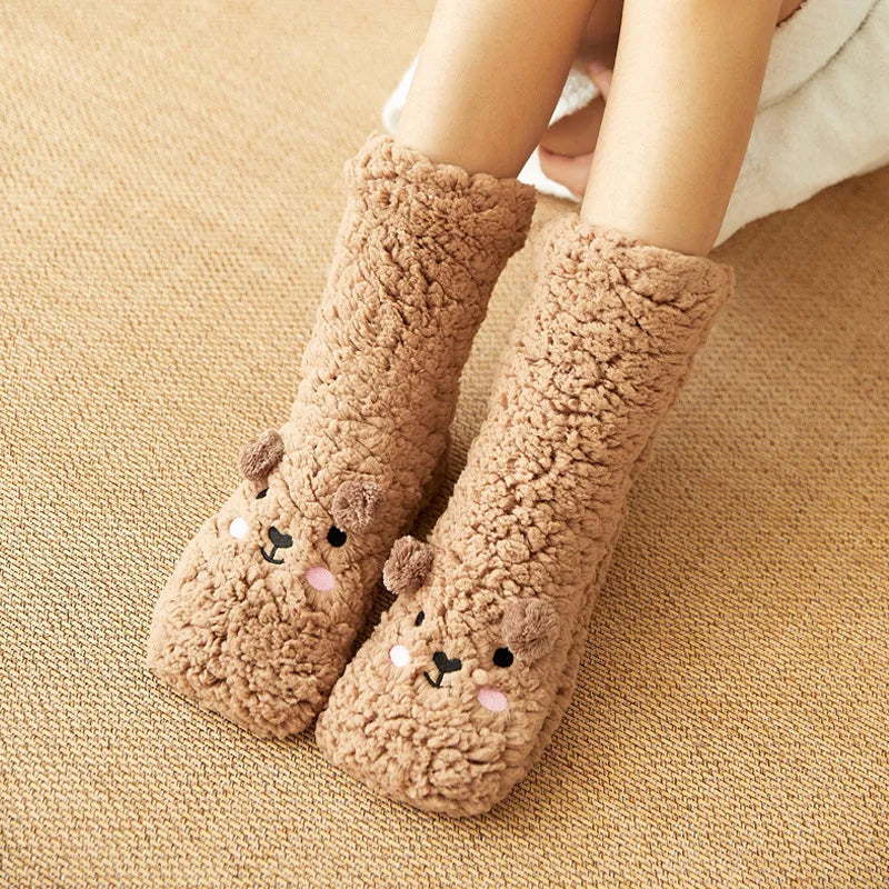 Cozy Critter Fleece Indoor Socks