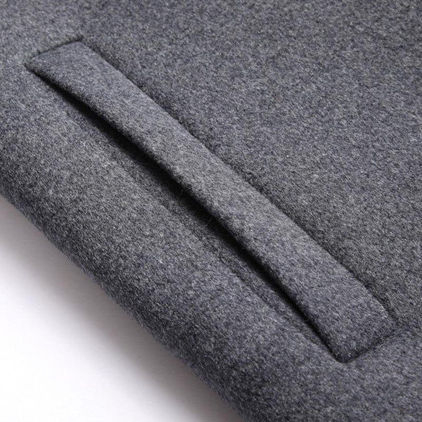 Stylish Wool Trench Coat with Detachable Hood