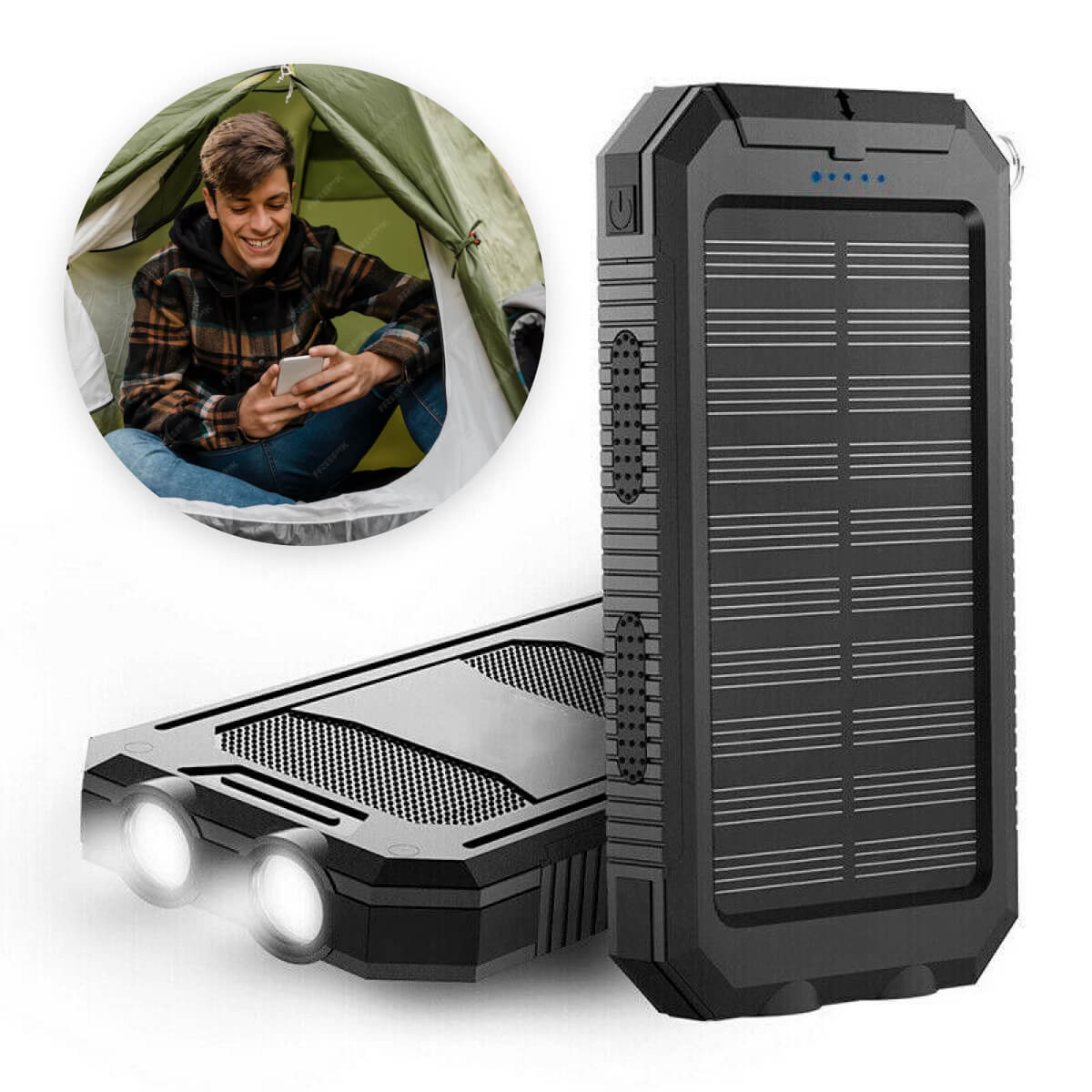 Ultra-Portable Solar Power Bank with 500,000 mAh Capacity