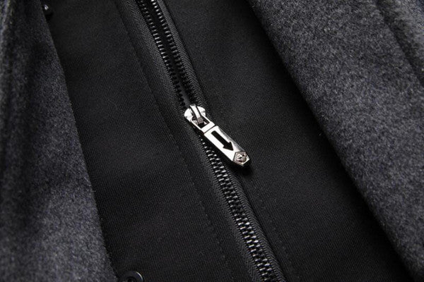 Stylish Wool Trench Coat with Detachable Hood