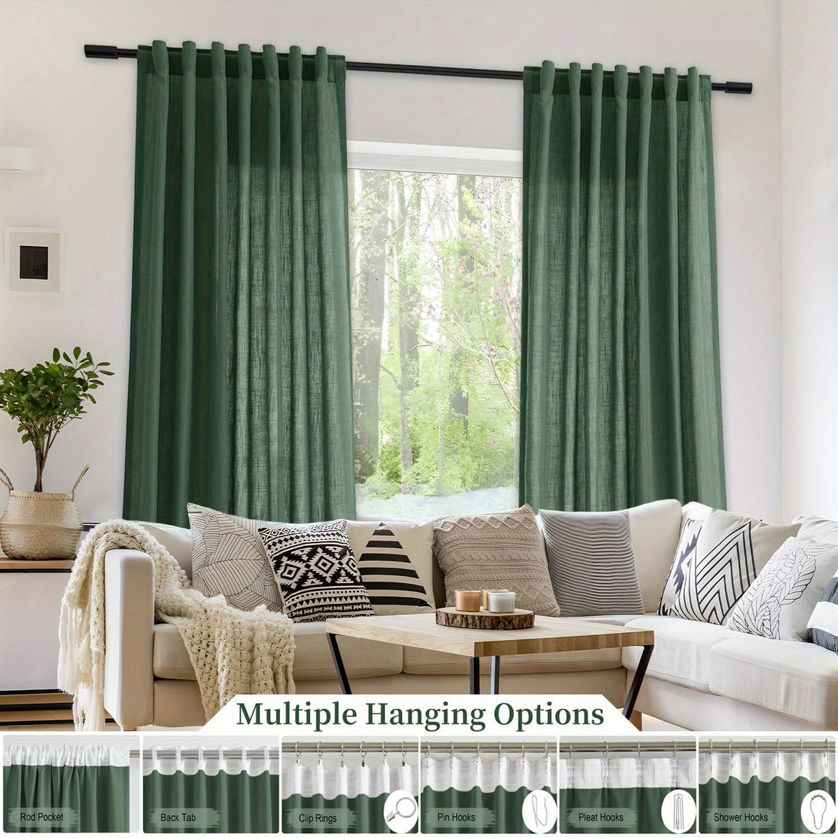 Breezy Linen Sheer Drapes for Natural Light and Privacy
