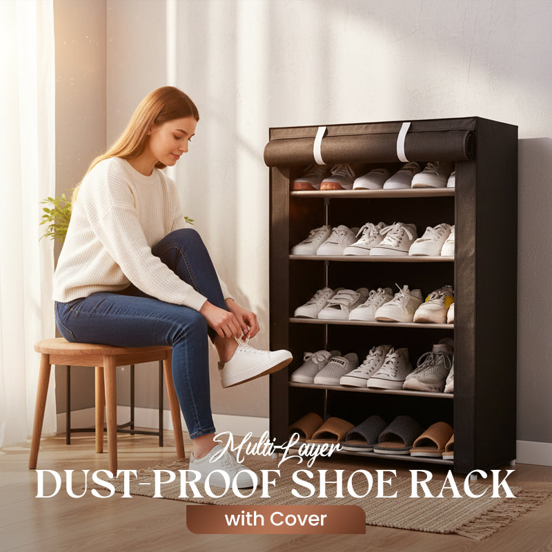 Stylish Shoe Organizer with Durable Steel Structure – 6 or 8 Tiers