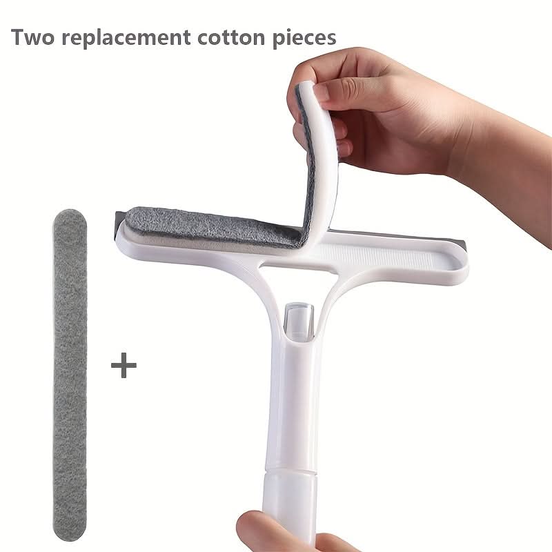 CrystalClear – 3-in-1 Window & Mirror Cleaning Tool with Washable Cloth