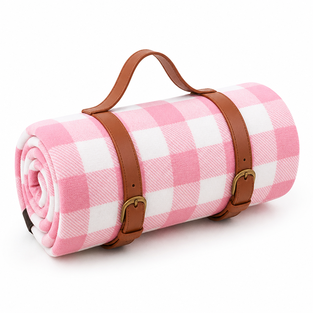 Waterproof PEVA Backing & Soft Acrylic Top Picnic Blanket (Foldable)