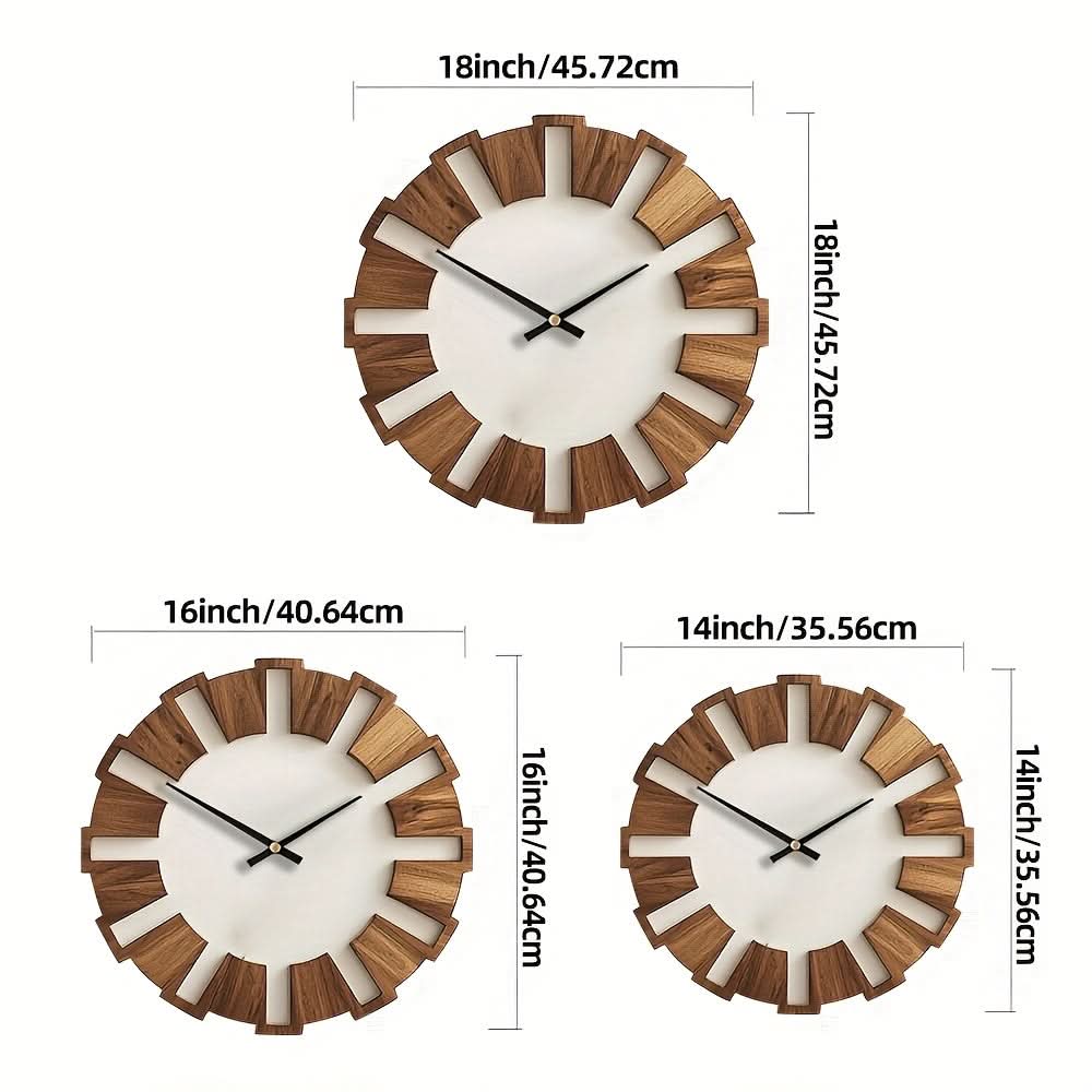 Classic Tranquil Wooden Round Wall Clock
