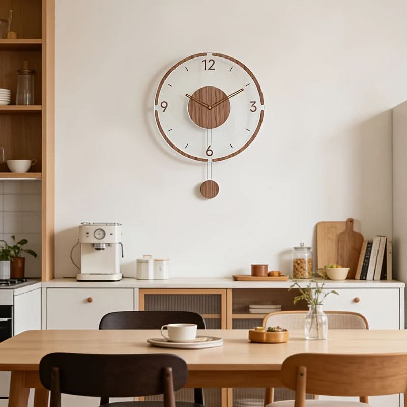 Elegance in Motion: ClearView Swing Wall Timepiece