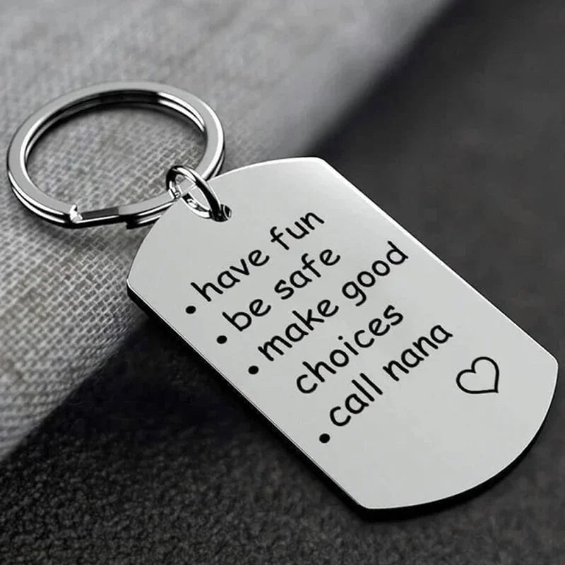 Thoughtful Reminder Keychain in Durable Stainless Steel